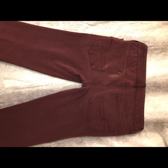 Maroon AEO Jeggings - Picture 3 of 5
